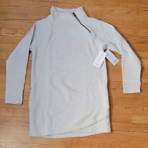NWT Athleta Cozy Karma Assymetric Sweatshirt Dress Large